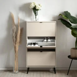 Schoenkasten & Rekken|Ygo Schoenenkast MADDIE Cappuccino B70