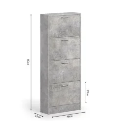 Schoenkasten & Rekken|Ygo Schoenenkast MAUI 4L Beton