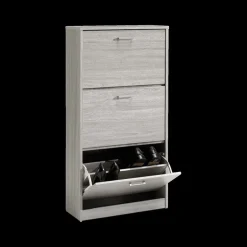 Schoenkasten & Rekken|Ygo Schoenenkast MAUI 3L Grijze Eik