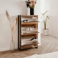 Schoenkasten & Rekken|Ygo Schoenenkast ROCKY Artisan Eik/Antraciet