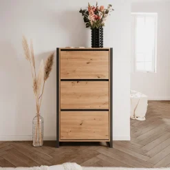 Schoenkasten & Rekken|Ygo Schoenenkast ROCKY Artisan Eik/Antraciet