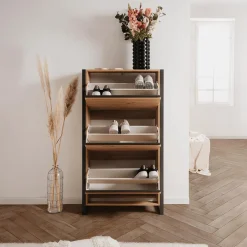 Schoenkasten & Rekken|Ygo Schoenenkast ROCKY Artisan Eik/Antraciet