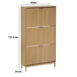 Schoenkasten & Rekken|Ygo Schoenenkast TRIASO Naturel