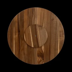 Servies|Tafelaccessoires|Ygo Serveerplank ACARA Ø50 Draaiend Acacia Bruin