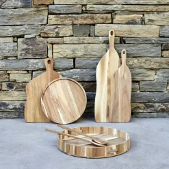 Tafelaccessoires|Servies|Ygo Serveerplank ACARA Acacia Bruin Breed