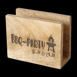Tafelaccessoires|Ygo Servethouder BBQ-PARTY Mango Bruin