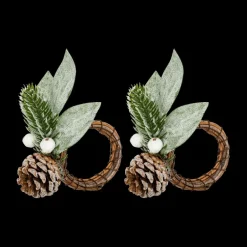 Tafelaccessoires|Ygo Servetring S/2 DENRY Besneeuwde Tak