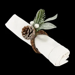 Tafelaccessoires|Ygo Servetring S/2 DENRY Besneeuwde Tak