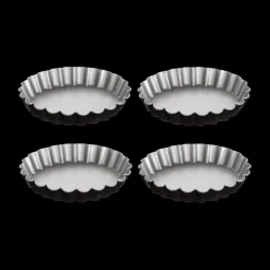 Bakaccessoires|Ygo Set 4 Bakvorm BAKERY Tartelet Met. 12 cm