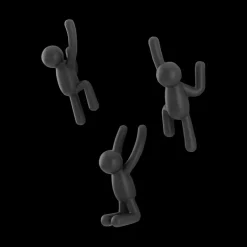 Opbergen|Ygo Set 3 Kapstok BUDDY Zwart Ass.