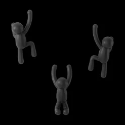 Opbergen|Ygo Set 3 Kapstok BUDDY Zwart Ass.