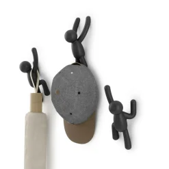 Opbergen|Ygo Set 3 Kapstok BUDDY Zwart Ass.