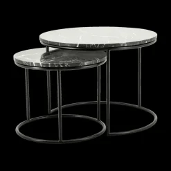 Salontafels & Bijzettafels|Ygo Set van 2 bijzettafels ARKYN Zwart