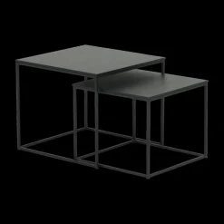 Salontafels & Bijzettafels|Ygo Set van 2 bijzettafels MIC Noir