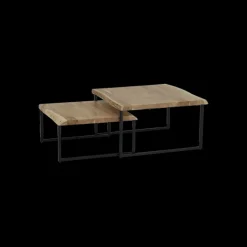 Salontafels & Bijzettafels|Ygo Set van 2 salontafels ETHAN Massief Acacia naturel