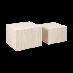 Salontafels & Bijzettafels|Ygo Set van 2 salontafels LIVA Travertijnlook