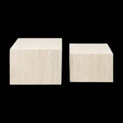 Salontafels & Bijzettafels|Ygo Set van 2 salontafels LIVA Travertijnlook