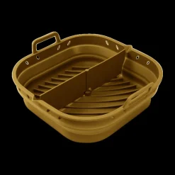 Kookaccessoires|Bakaccessoires|Ygo Silicone Bakvorm Airfryer AIRY Vierkant Oker