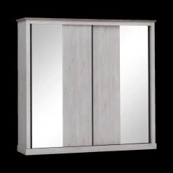 Slaapkamers|Ygo Slaapkamer JASNA: Kleerkast Schuifdeuren B225 + Bed 180x200 + 2x Nachttafel