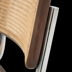 Stoelen|Ygo Sledestoel GUSTAV Beech Wood Canaletto / Chrome frame