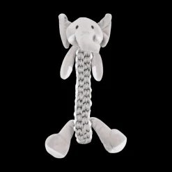 Huisdierspeelgoed|Ygo Speeltje BASILE Koord Olifant Grijs
