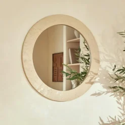 Spiegels|Spiegels|Ygo Spiegel LAGOON Ø78 Travertijnlook