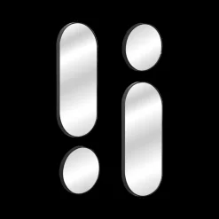 Spiegels|Spiegels|Ygo Spiegel VERSA S/4 Ovaal/Rond Zwart