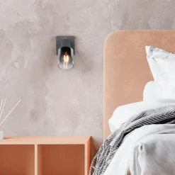 Wandlampen|Ygo Spot CADIZ 1Del. Met./Glas Antraciet