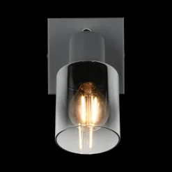 Wandlampen|Ygo Spot CADIZ 1Del. Met./Glas Antraciet