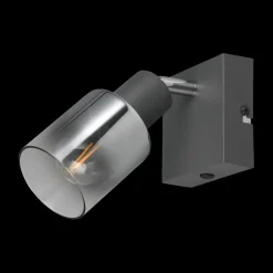 Wandlampen|Ygo Spot CADIZ 1Del. Met./Glas Antraciet