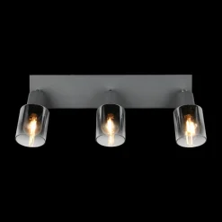 Wandlampen|Ygo Spot CADIZ 3Del. Met./Glas Antraciet