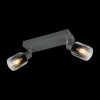 Wandlampen|Ygo Spot CADIZ 2Del. Met./Glas Antraciet