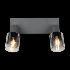 Wandlampen|Ygo Spot CADIZ 2Del. Met./Glas Antraciet