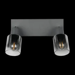 Wandlampen|Ygo Spot CADIZ 2Del. Met./Glas Antraciet