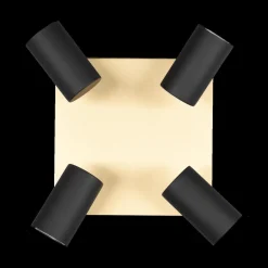 Spots|Ygo Spot MARLEY 4-Delig Metaal Zwart/Goud