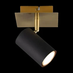 Spots|Ygo Spot MARLEY 1-Delig Metaal Zwart/Goud