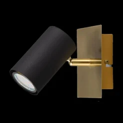 Spots|Ygo Spot MARLEY 1-Delig Metaal Zwart/Goud