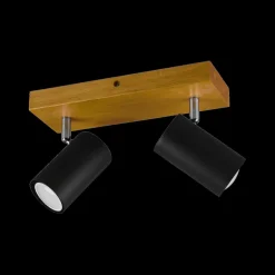 Spots|Ygo Spot MARLEY Hout/Metaal Zwart