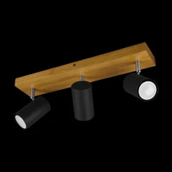 Spots|Ygo Spot MARLEY Hout/Metaal Zwart