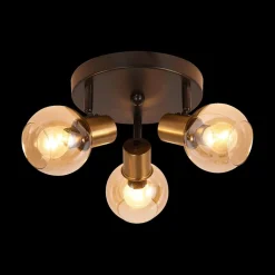 Spots|Ygo Spot OSIRA 3Del. Zwart/Glas Amber