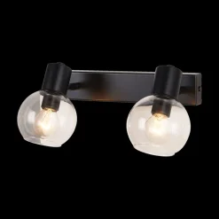 Spots|Ygo Spot OSIRA 2Del. Zwart/Glas Helder