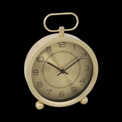 Woondecoratie|Ygo Staande Klok IZLIAS Rond Met. Goud