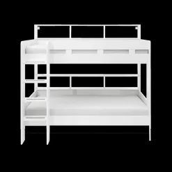 Slaapkamer|Bedden|Ygo Stapelbed STITCH 90x200 Wit (Incl. Bedlade en Bodems)