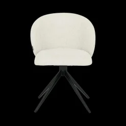 Stoelen|Ygo Stoel BALDER 180° Bouclé Ecru Pt Zwart