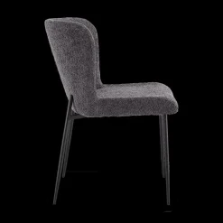 Stoelen|Ygo Stoel DORIEN Bouclé Donkergrijs