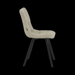 Stoelen|Ygo Stoel ERVI Bouclé Caffe Latte