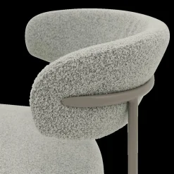 Stoelen|Ygo Stoel FJERRE Bouclé Grijs