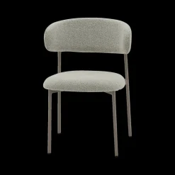 Stoelen|Ygo Stoel FJERRE Bouclé Grijs