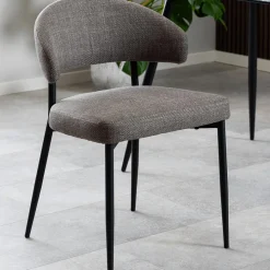 Stoelen|Ygo Stoel FRIDA Basel Grey/Brown