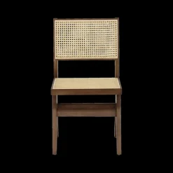 Stoelen|Ygo Stoel JAKI Ash Wood Walnut/Rotan